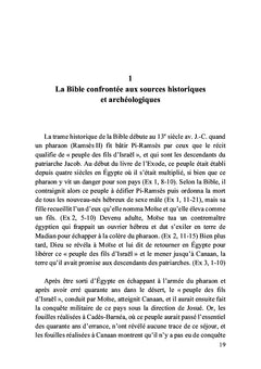 L'origine égyptienne de la Bible, clé de la lecture du livre de la Genèse