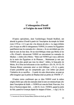 L'origine égyptienne de la Bible, clé de la lecture du livre de la Genèse
