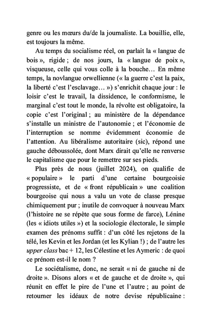 La trahison de la gauche