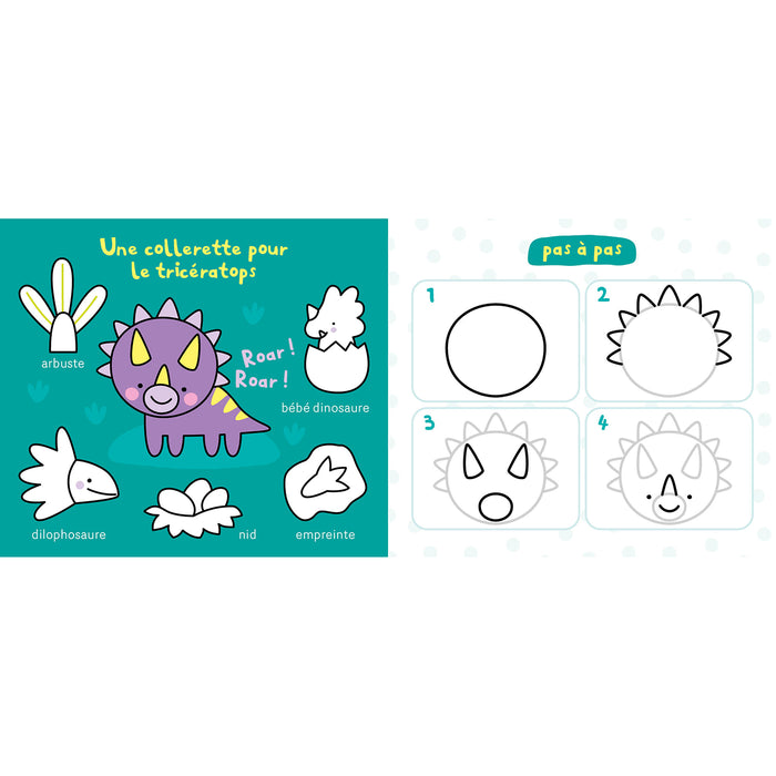 Mon ardoise magique pour dessiner pas à pas - Dinosaures