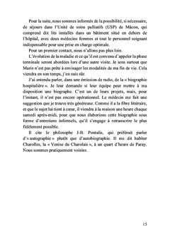 Ce que j'aimerais vous dire