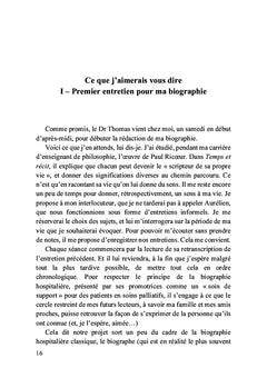 Ce que j'aimerais vous dire
