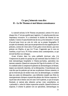 Ce que j'aimerais vous dire