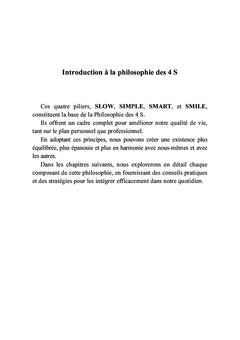 La philosophie des 4 S pour une vie plus équilibrée
