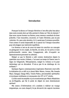 Histoire de la déesse ou de l'énergie féminine