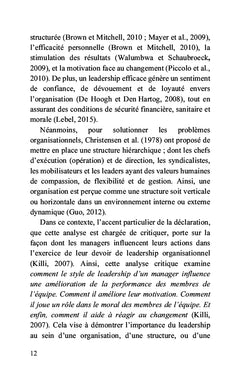 Analyse critique du leadership
