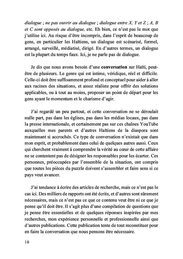 Conversations difficiles sur Haïti