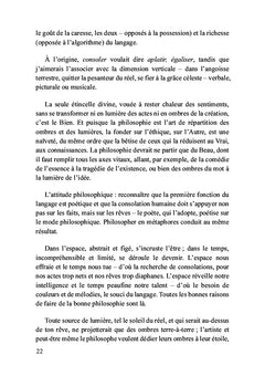 Consolation et Langage