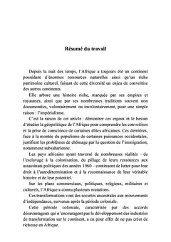 La géopolitique d'Afrique subsaharienne