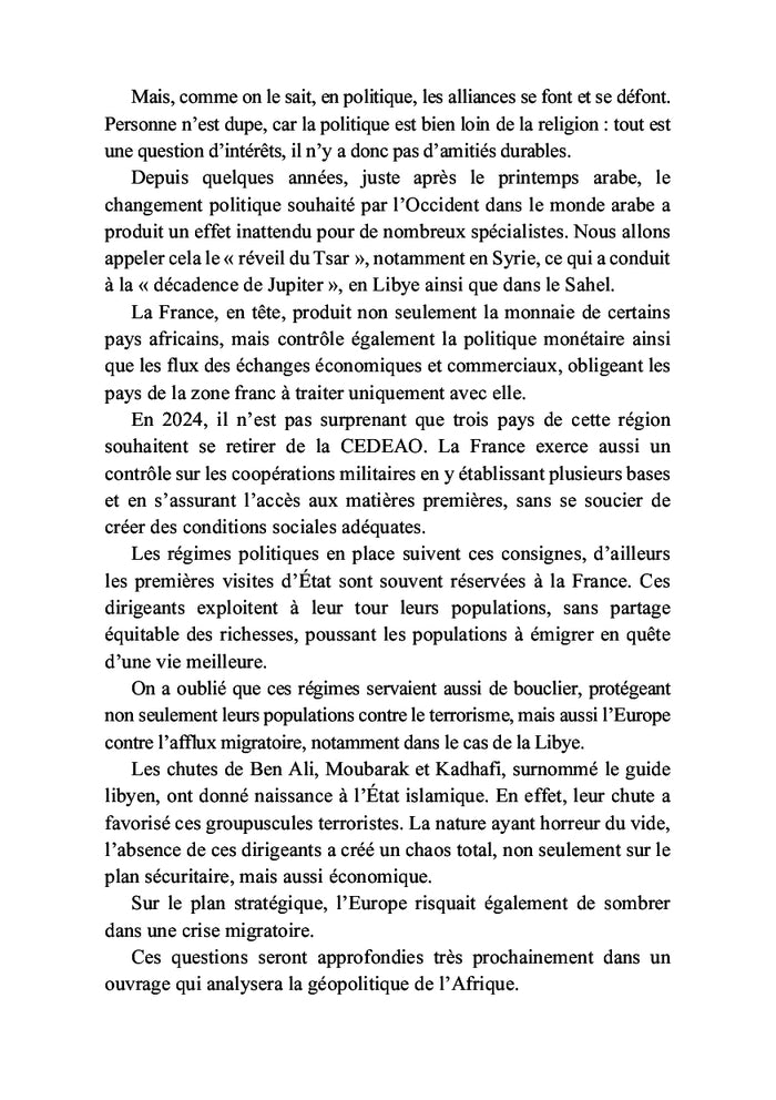 La géopolitique d'Afrique subsaharienne
