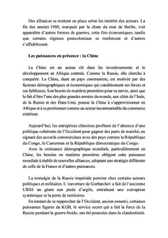 La géopolitique d'Afrique subsaharienne