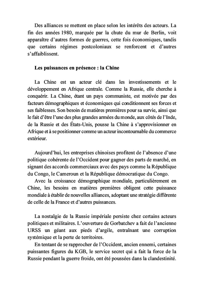 La géopolitique d'Afrique subsaharienne