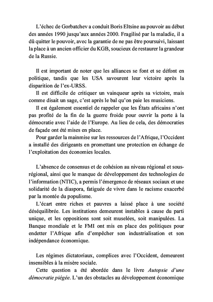 La géopolitique d'Afrique subsaharienne