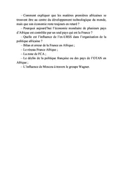 La géopolitique d'Afrique subsaharienne