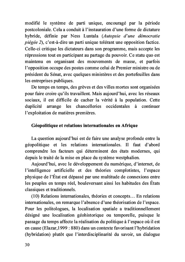 La géopolitique d'Afrique subsaharienne