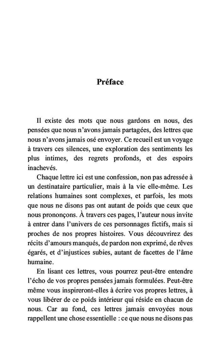 Les lettres jamais envoyées