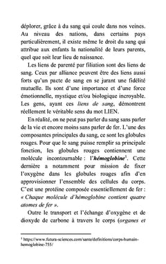 Histoire de la goutte de sang