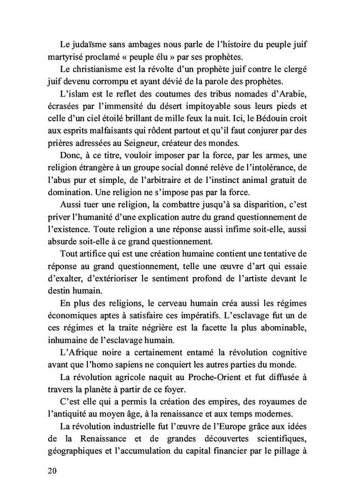 Dettes de l'Occident chrétien et de l'Orient musulman envers l'Afrique