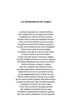 Les métamorphoses d'un vampire