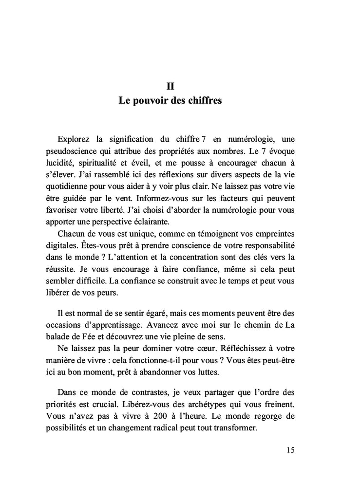 La sagesse de la parole de Fée