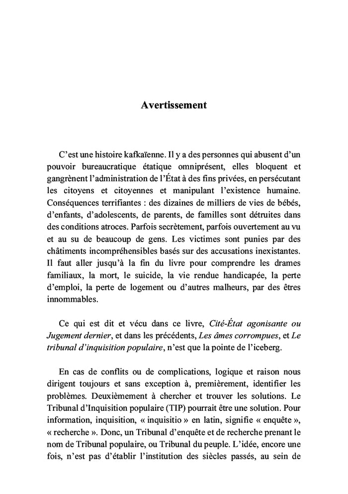 Cité-État agonisante ou Jugement dernier