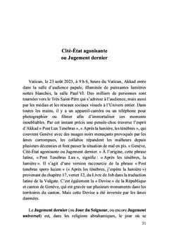 Cité-État agonisante ou Jugement dernier