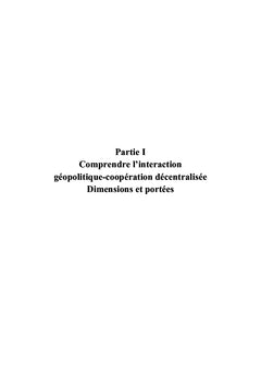 Enjeux géopolitiques et coopération des territoires décentralisés