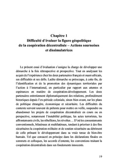Enjeux géopolitiques et coopération des territoires décentralisés