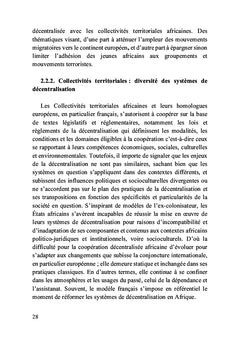 Enjeux géopolitiques et coopération des territoires décentralisés