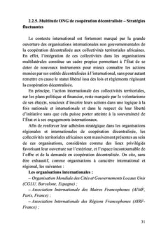 Enjeux géopolitiques et coopération des territoires décentralisés