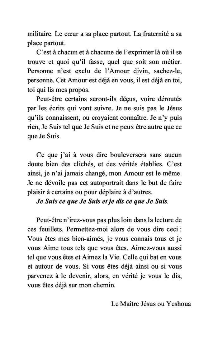 Chemin d'amour, de paix et de liberté