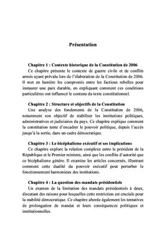 La Constitution congolaise du 18 février 2006 et ses dessous des cartes