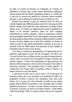 La Constitution congolaise du 18 février 2006 et ses dessous des cartes