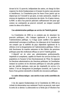 La Constitution congolaise du 18 février 2006 et ses dessous des cartes