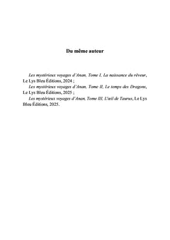 Les mystérieux voyages d'Anan