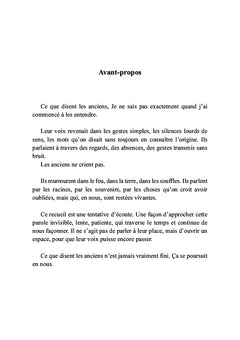 Ce que disent les anciens