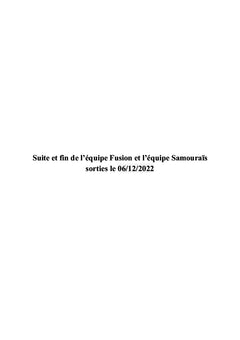 Équipe Fusion et Équipe Samouraïs