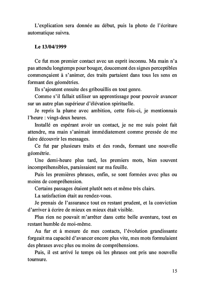 La révélation sur l'au-delà par l'écriture automatique