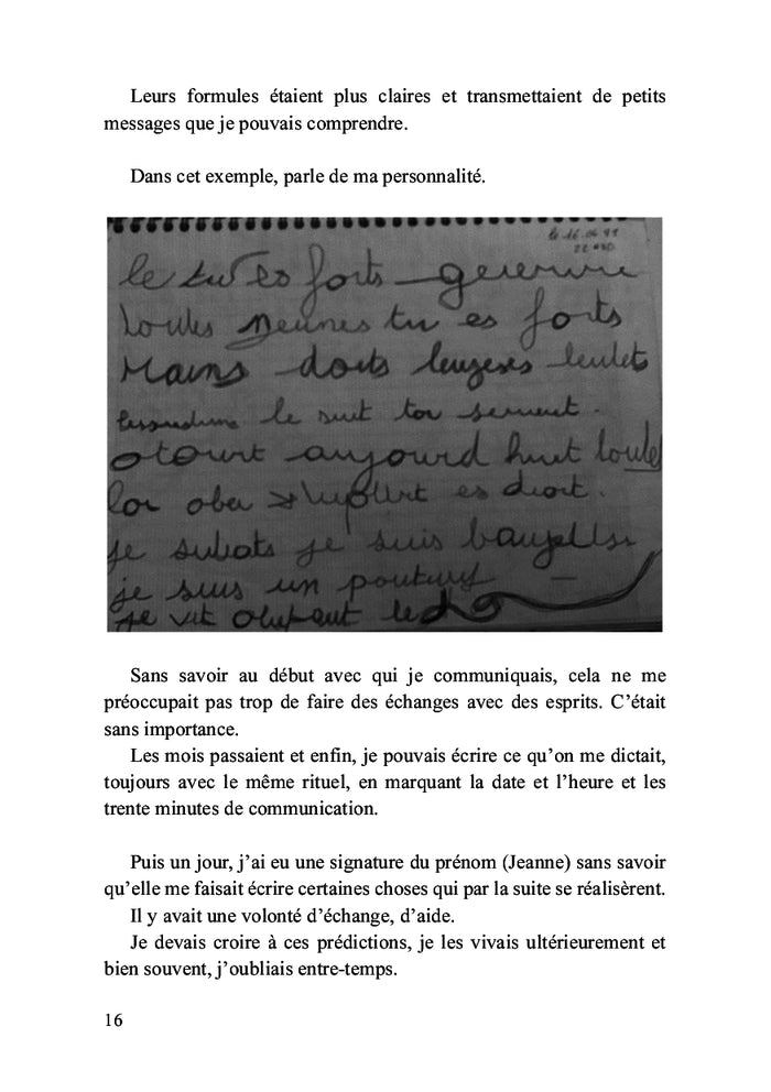 La révélation sur l'au-delà par l'écriture automatique