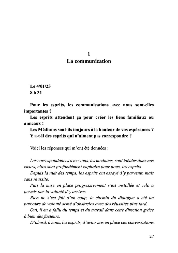 La révélation sur l'au-delà par l'écriture automatique