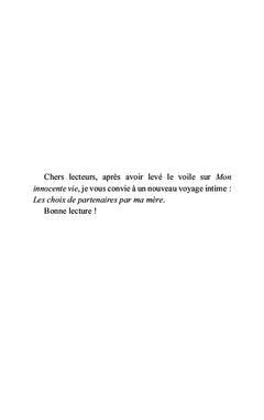 Les choix de partenaires par ma mère