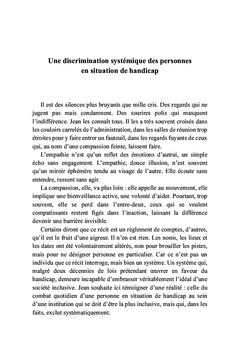 Jamais je ne m'excuserai d'être Handi