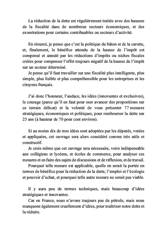 77 mesures stratégiques économiques et politiques pour (enfin) rembourser la dette française
