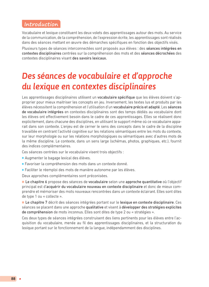Enseigner à l'école - Comment enseigner le vocabulaire à l'école ?