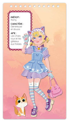 Carnet créatif Mode Academy Chatons (avec un bracelet)