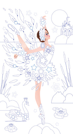 Strass et coloriages Ballerines