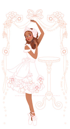 Strass et coloriages Ballerines