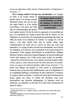 Pour en finir avec le voyage scolaire