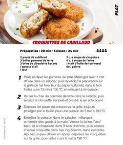 Frigobloc Fiches aimantées recettes Air Fryer