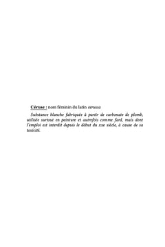 Céruse, tome 1